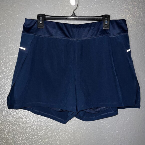Avia Girls Youth Large (12–14) Navy Blue Running Shorts Built-In Liner - Picture 1 of 5